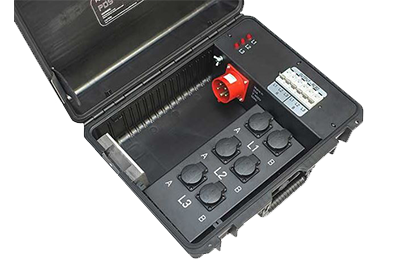 GLP | PDS-16S | Stromverteiler 16A | Koffer IP44 | 3x RCBO | 6x Schuko