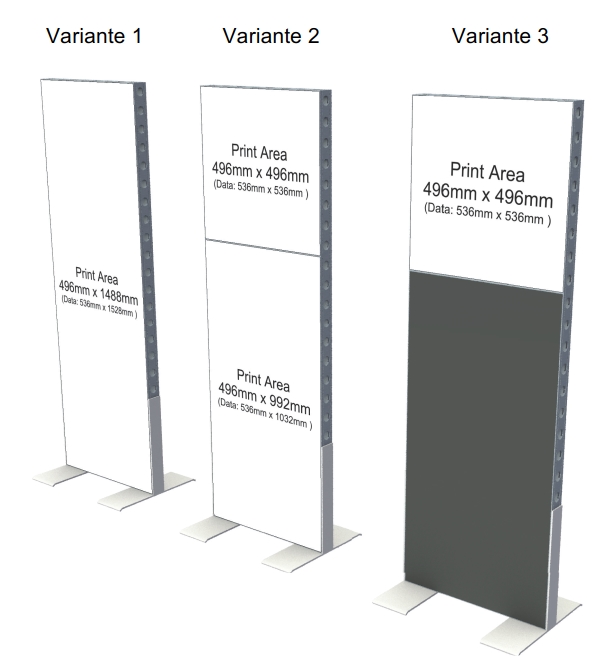Aluvision Konstruktion | Hinweisschild 0,5m x 1,5m