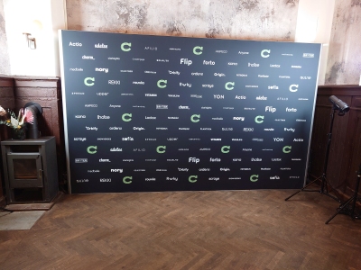 Aluvision Konstruktion | Pressewand 4m x 2,5m