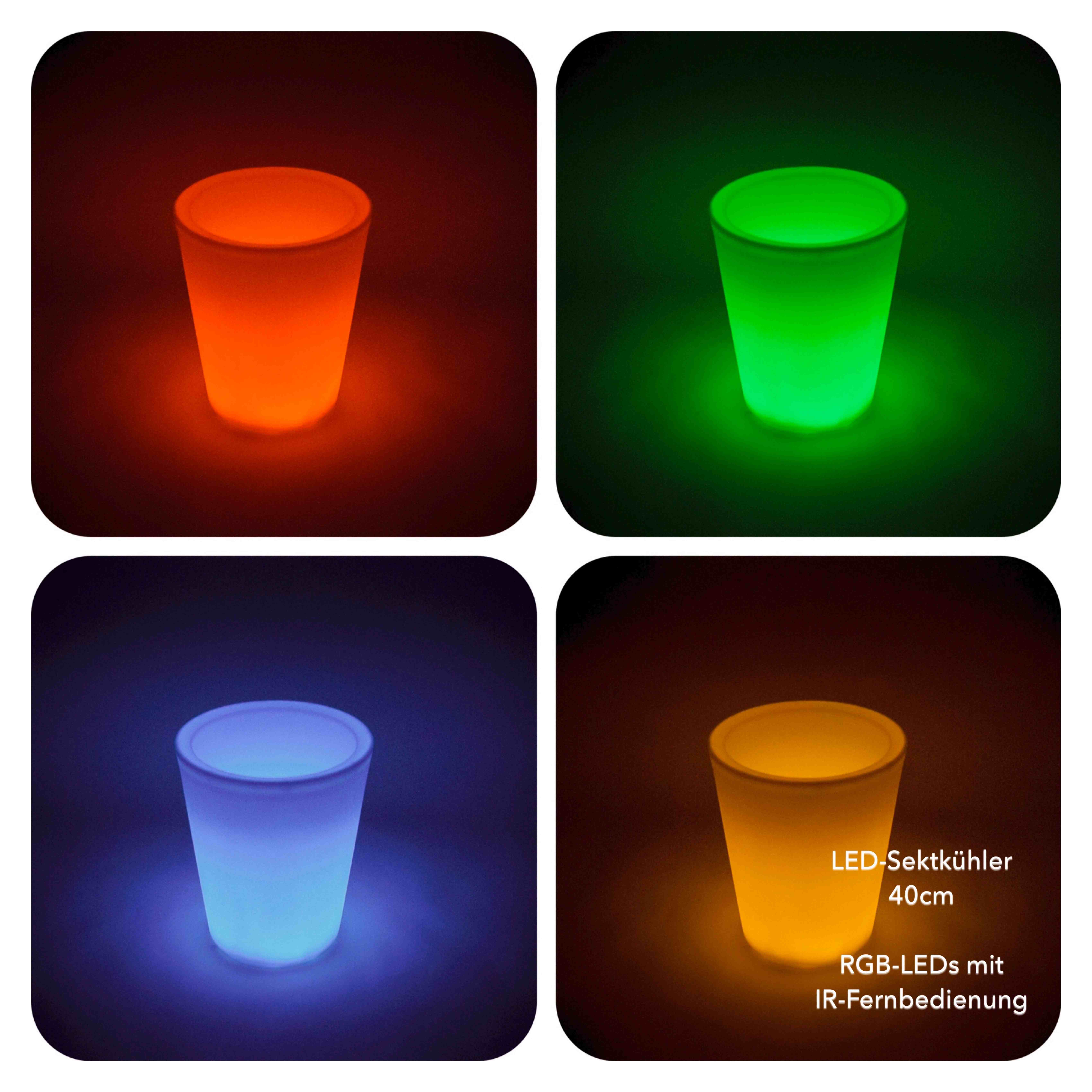 eventLED | LED Sektkühler 40cm | LED IR