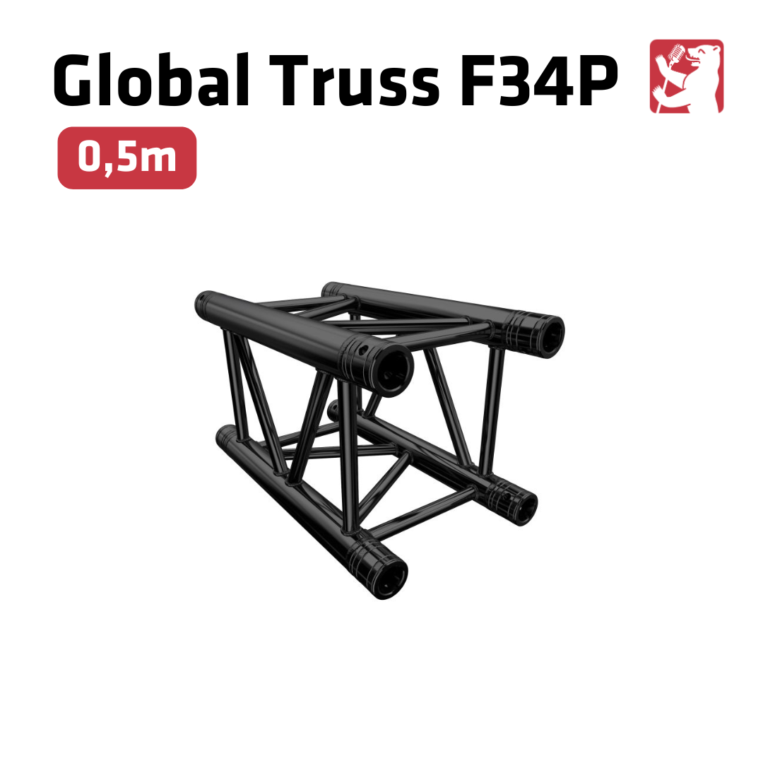 Global Truss | F34P-B | 0,5m | schwarz