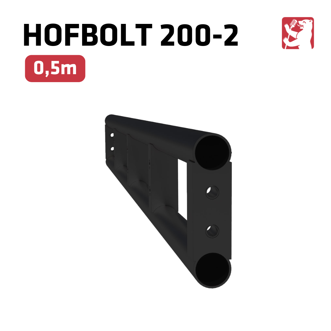 HB Rohr Hofbolt 200-2 | schwarz | 0,5m