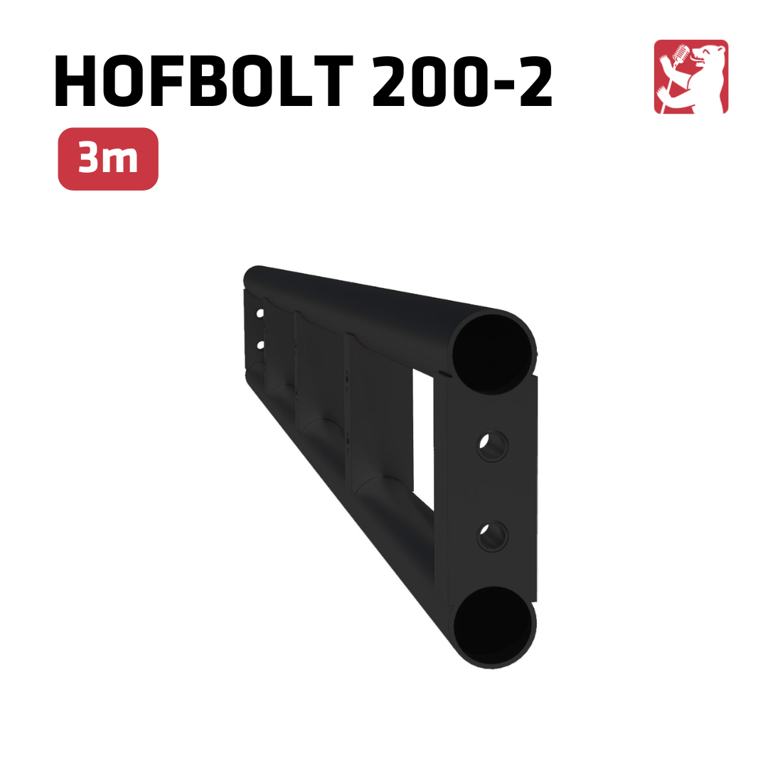 HB Rohr Hofbolt 200-2 | schwarz | 3m