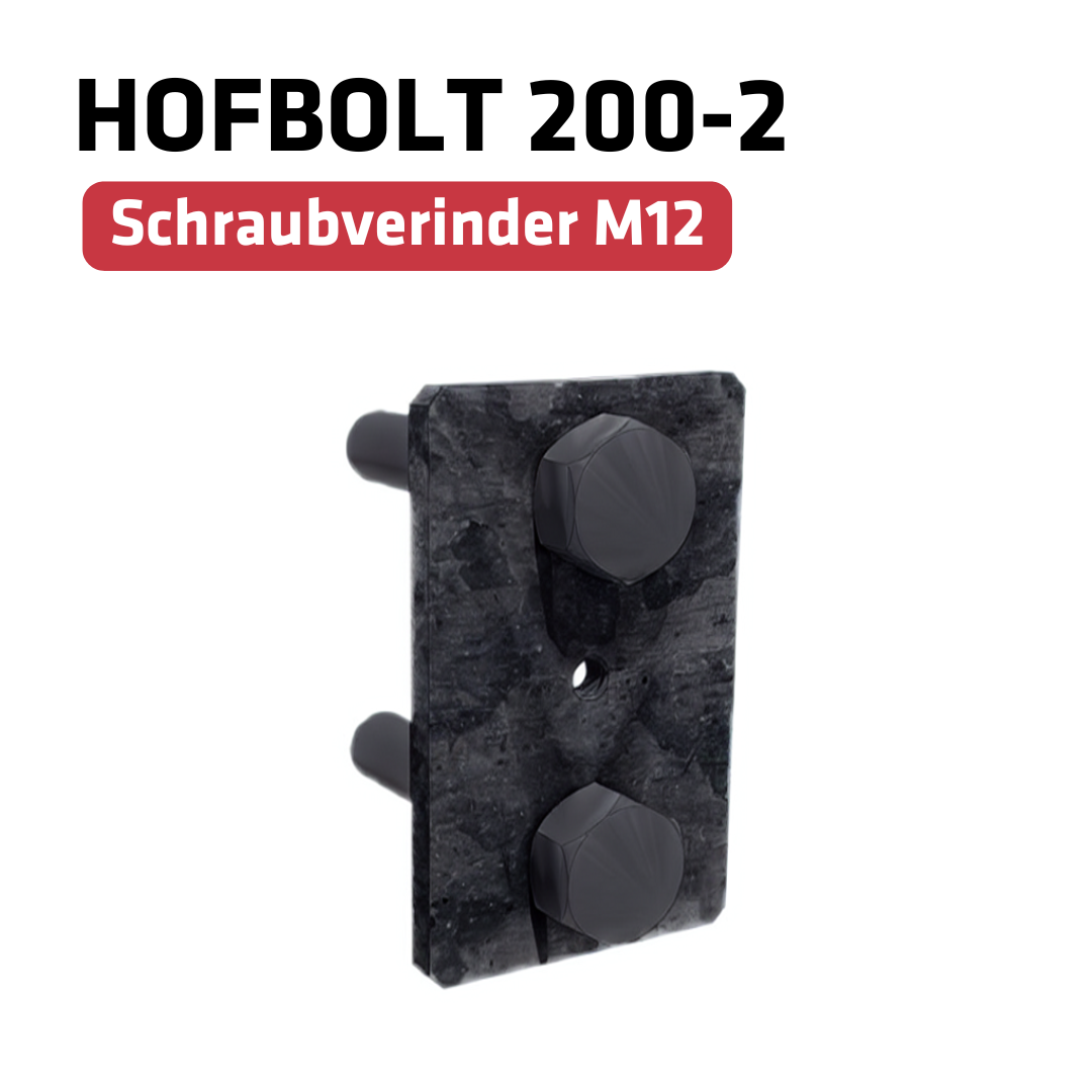 HB Rohr Hofbolt 200-2 | schwarz | Schraubverbinder M12