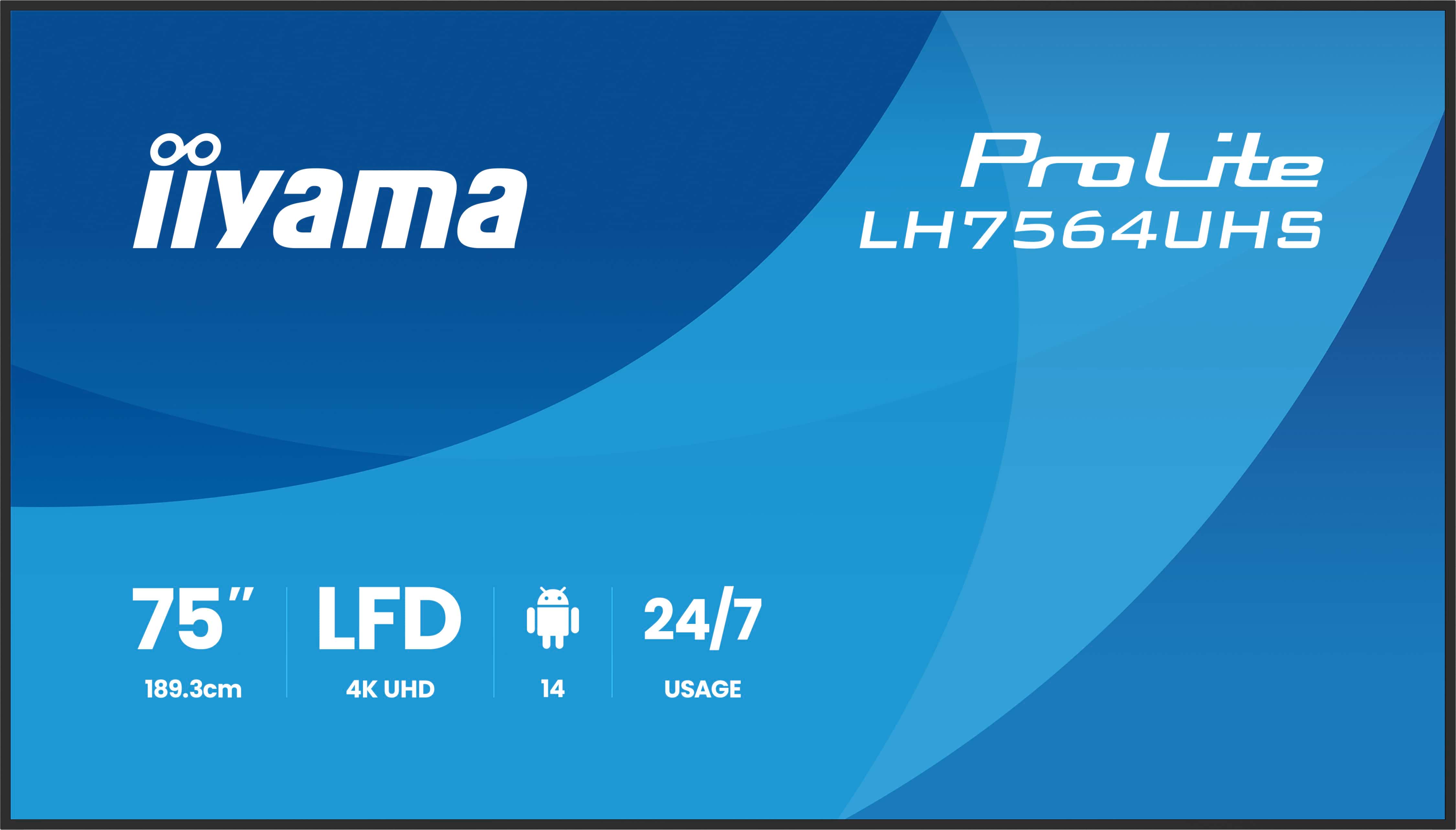 iiyama | ProLite LH7564UHS-B1AG | 75" UHD Display