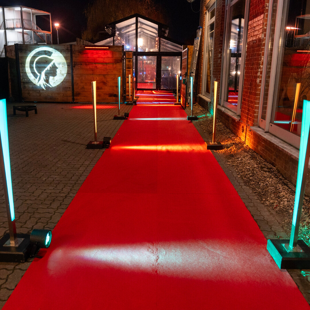 eventLED | LED Stele eckig | Akku RGB | Edelstahl