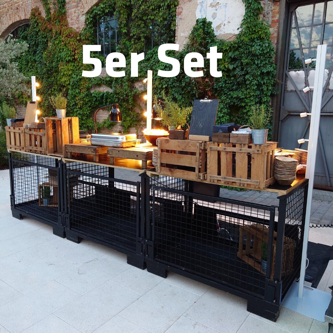 eventLED | 5er-Set | LED-Buffetleuchte | warmweiß | 200cm