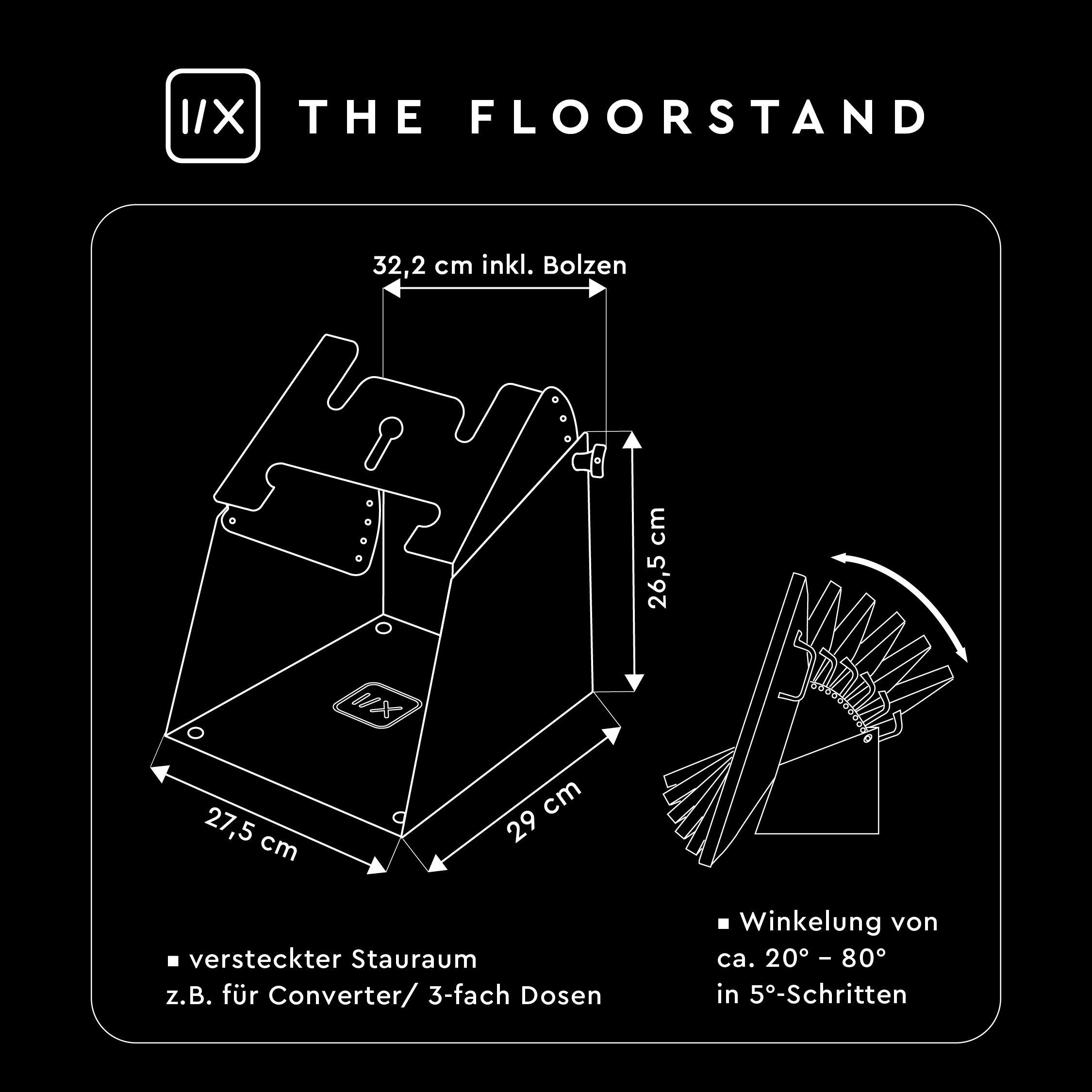Stereobild I/X the floorstand | Vorschau Displayständer