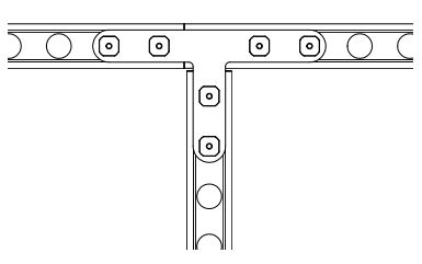 Aluvision | T-Verbinder | 6P T90° LS30C (M8)
